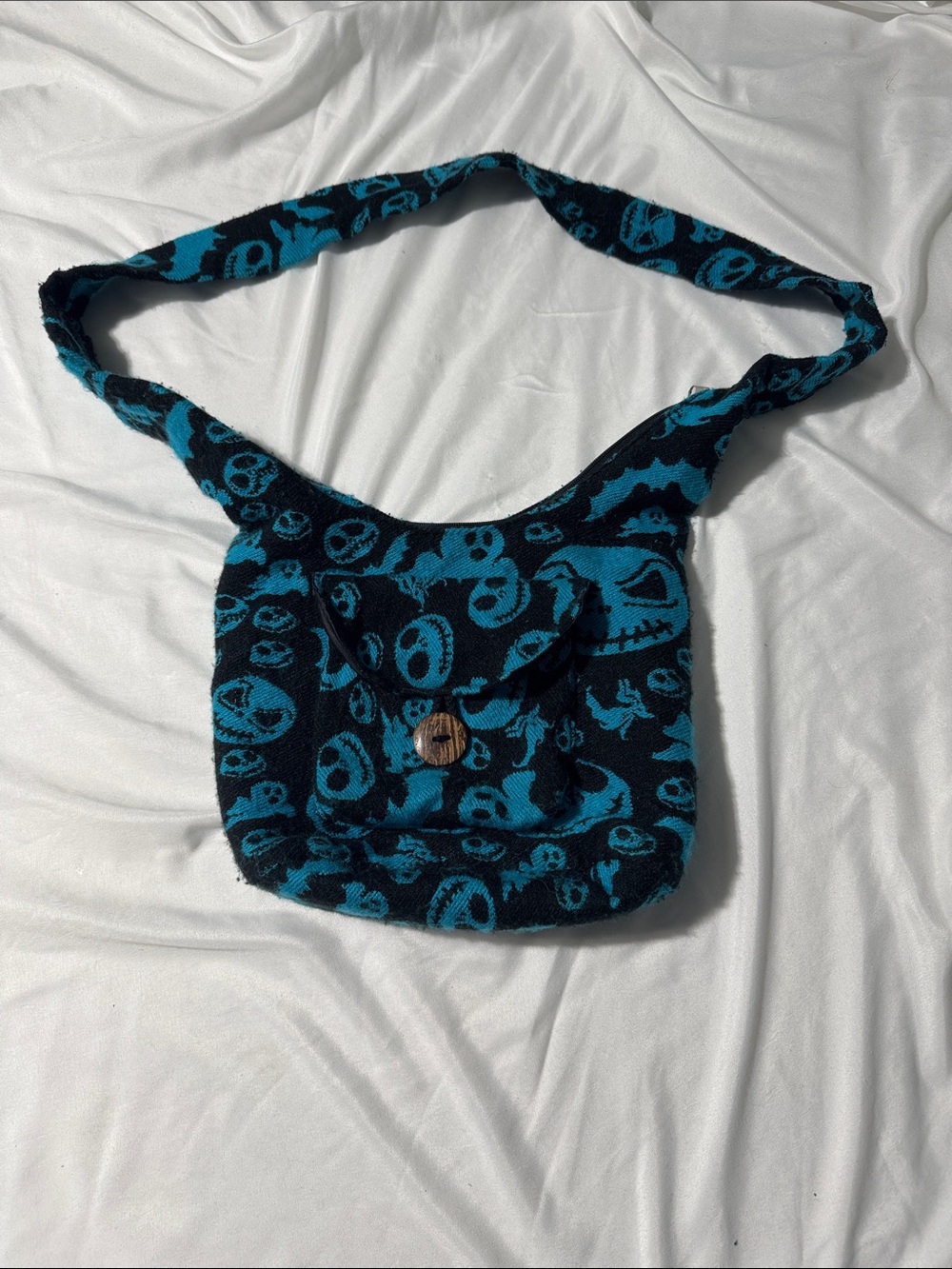 Jack Skellington Blue & Black Skull Crossbody Purse – Gothic Y2K